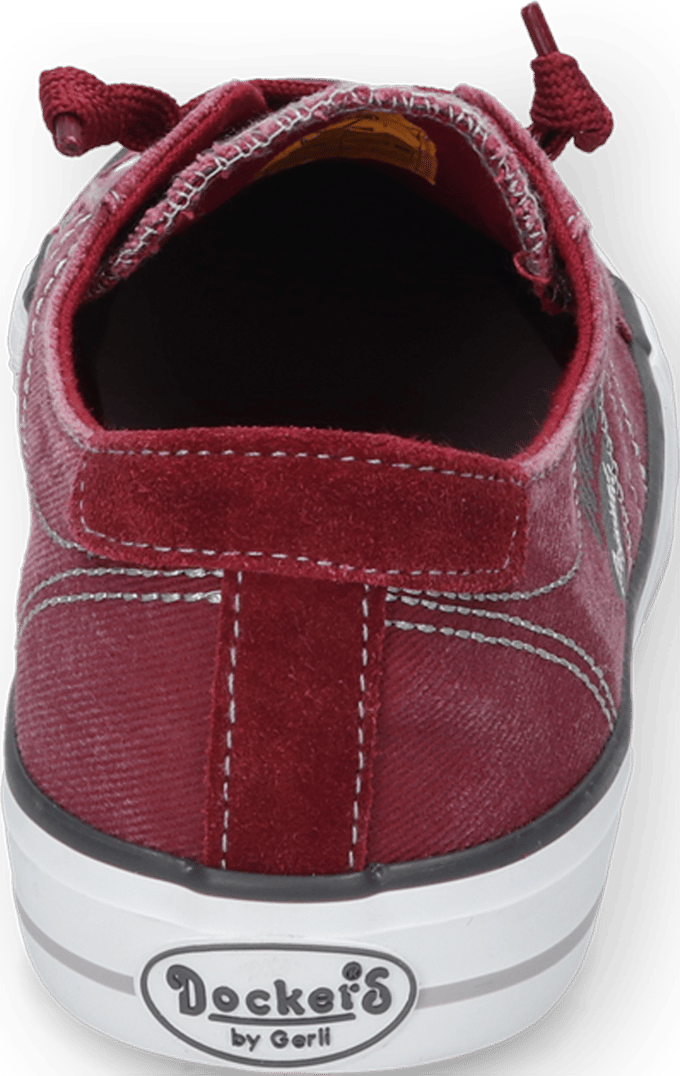 Dockers by Gerli Washed Canvas Heren Sneakers - donkerrood - EU45