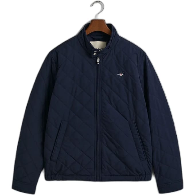 Gant Jas Gewatteerd Donkerblauw (navy) - Maat S - Heren - Tussenjas