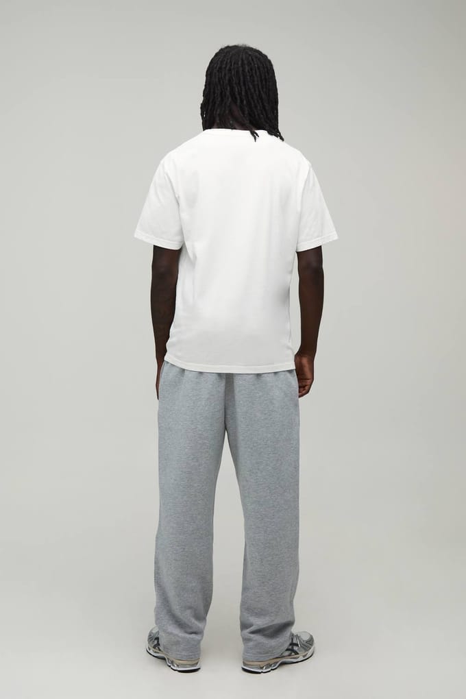 Essentiële Baggy Men's Script Joggingbroek | Grey Marl | Size 4XL