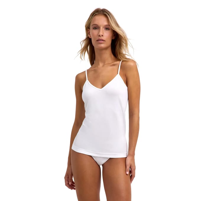 FALKE Daily Seamless Spaghetti naadloos modal top van onderlaag dames wit - maat M