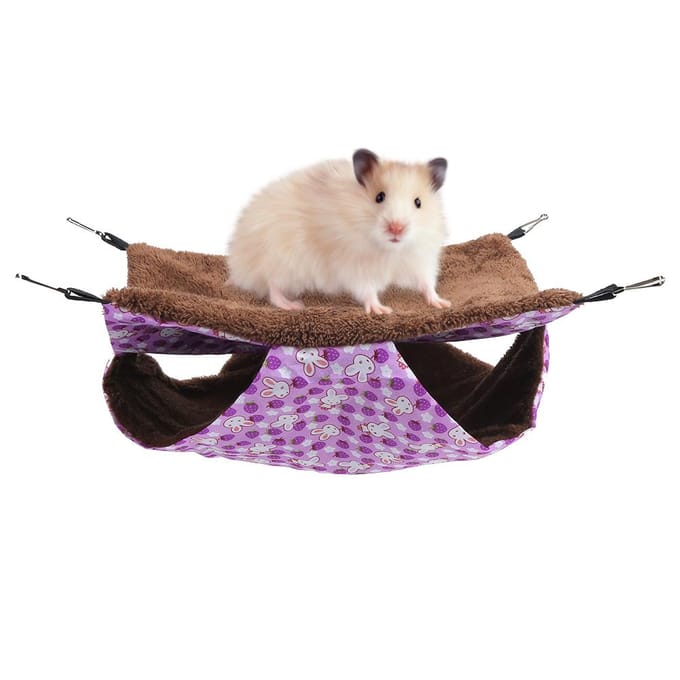 Hamac suspendu double couche chaud avec couche intermédiaire pour écureuil Small Size black