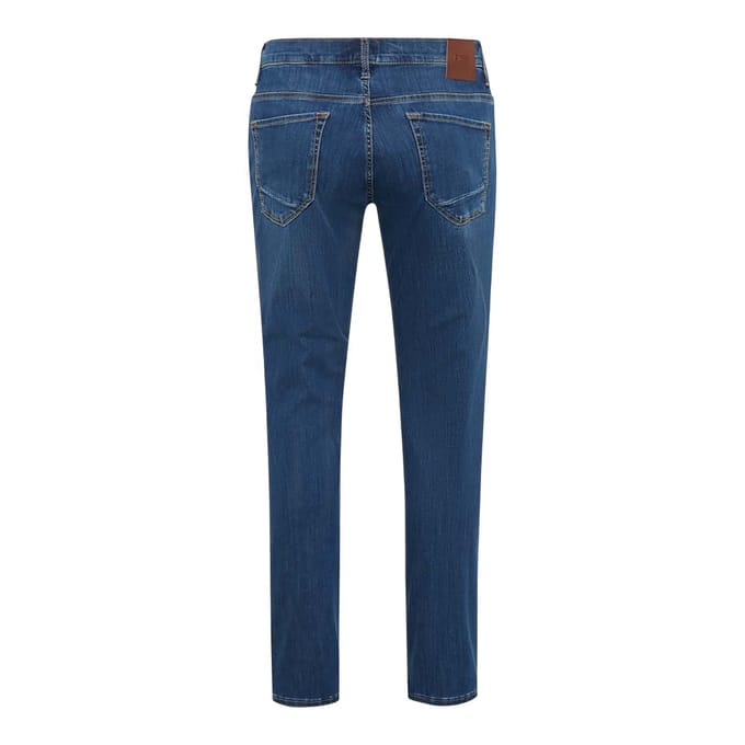 Brax Heren Jeans  Style CHUCK mid blue, denim blauw regular, maat 35/32