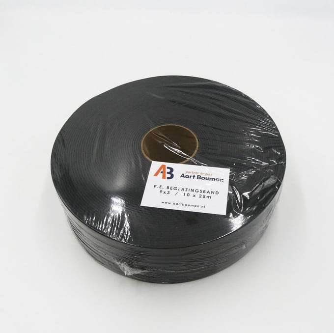 Glasband 9 x 3mm antraciet - pak 250m