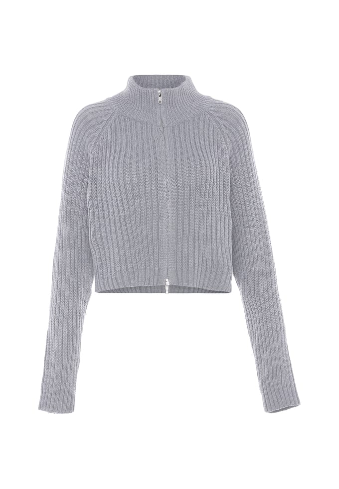 Mymo Vest Dames licht grijs melange