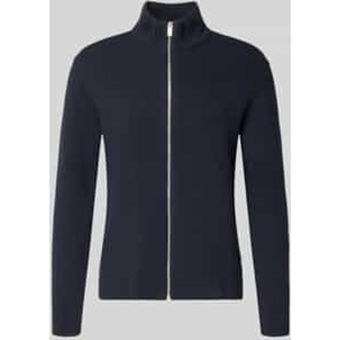 Cardigan met opstaande kraag en ritssluiting