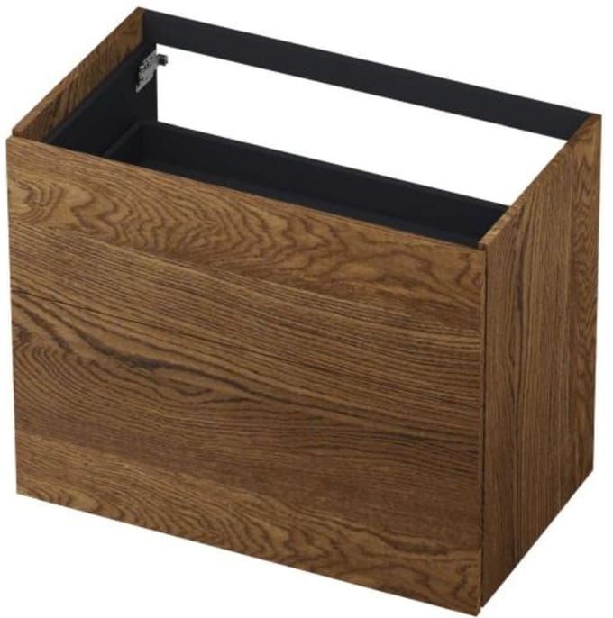 INK - Onderkast 2 Laden Push To Open 65cm Massief Eiken - 800x450x650 Mm - Massief Eiken Chocolate