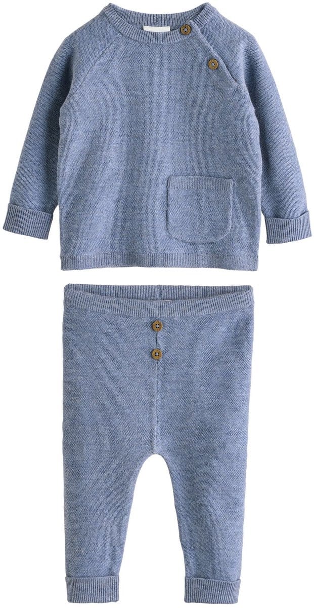 Next - Jongens - Babyset met gebreide trui en legging - Blauw