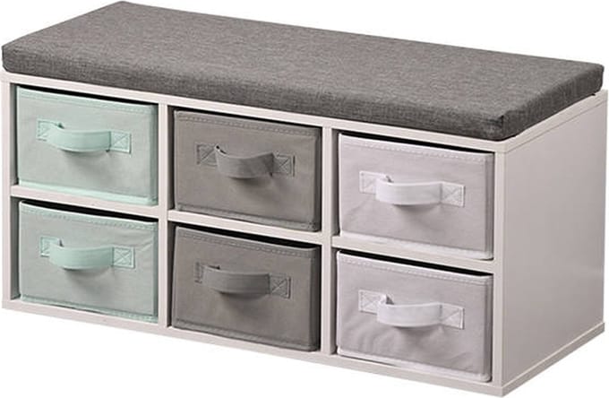 Kinderbank met 6 textielboxen, Kesper