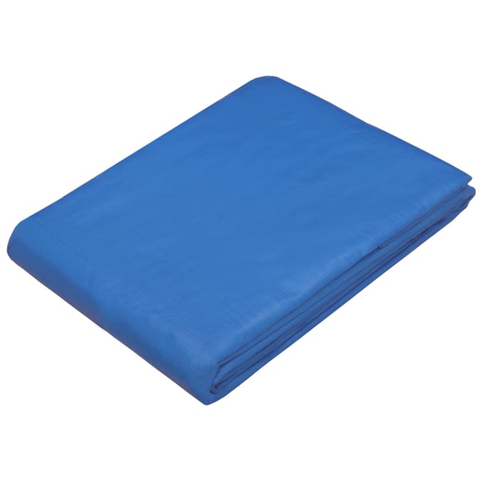 vidaXL - Zeil - met - Oogjes - Blauw - 4 - x - 8 - m - 180 - gsm - PE