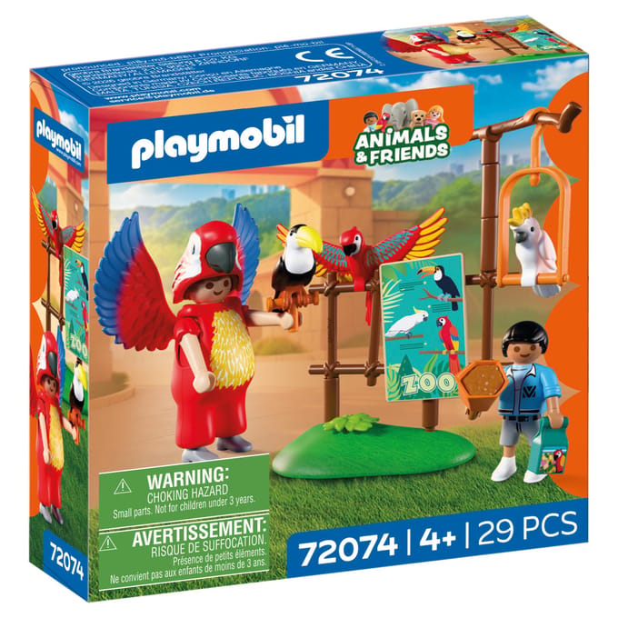 Playmobil – 72074 – Speelset dierentuin – papegaai en kind