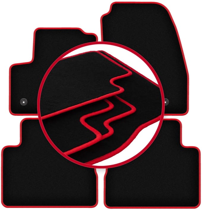 CARLUX-RED automatten voor: Ford C-MAX MK2 minivan (2015-2019)