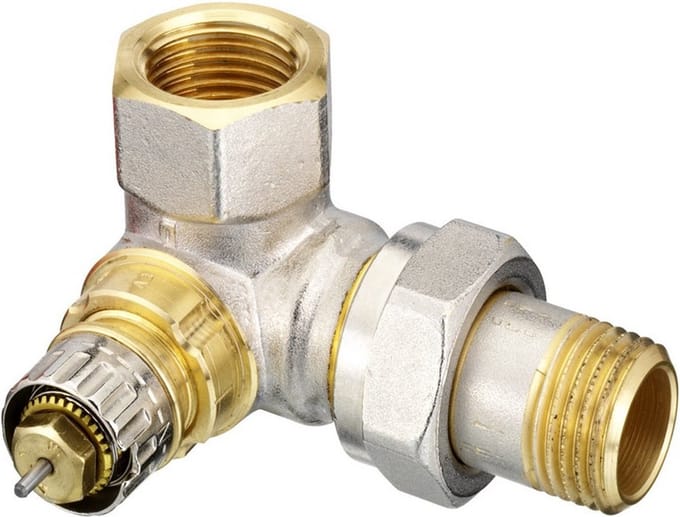 Danfoss Thermostatische radiatorafsluiter 1/2 dubbel haaks RE Kvs 0,90 m3 h RA N15