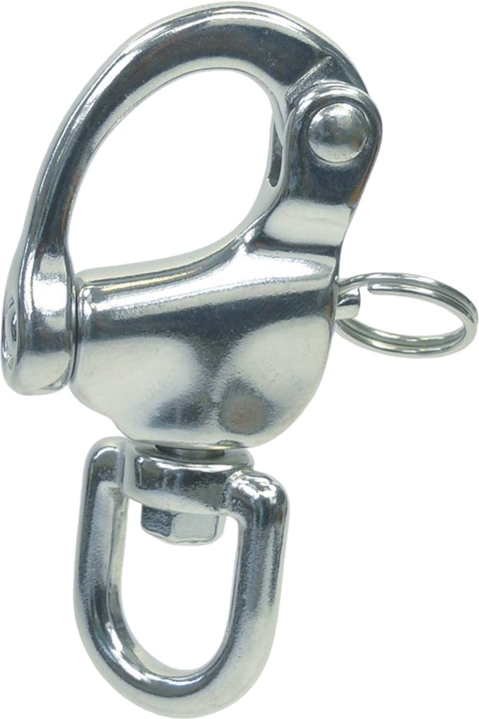 Seilflechter - Snapsluiting - Warteloog - RVS - Maat: 70x12mm