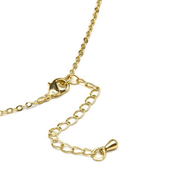 Collier Luxenter avec Zirconia brillant finition or 18k - Alphabet H beige