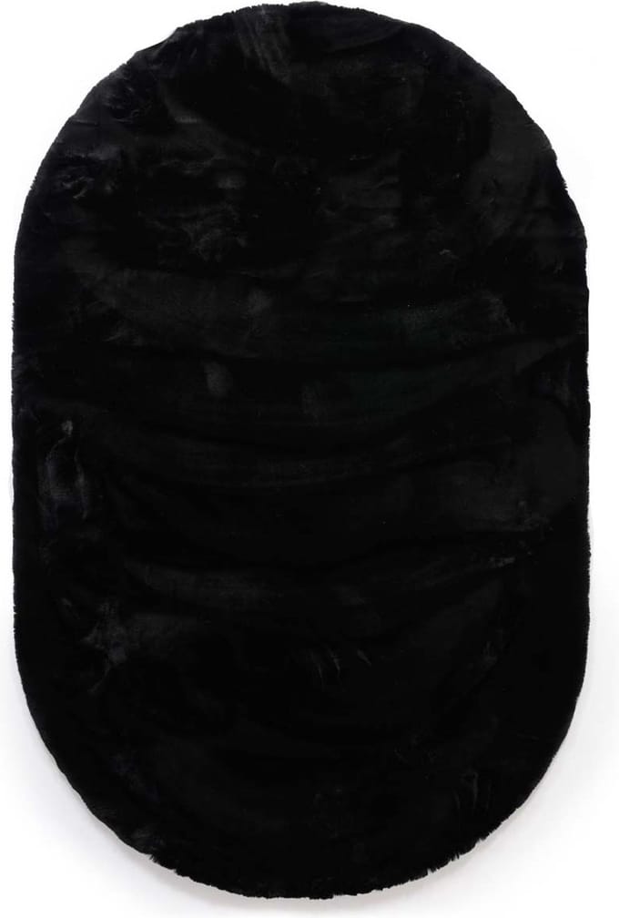 Vloerkleed ovaal hoogpolig - Comfy plus zwart 230x330
