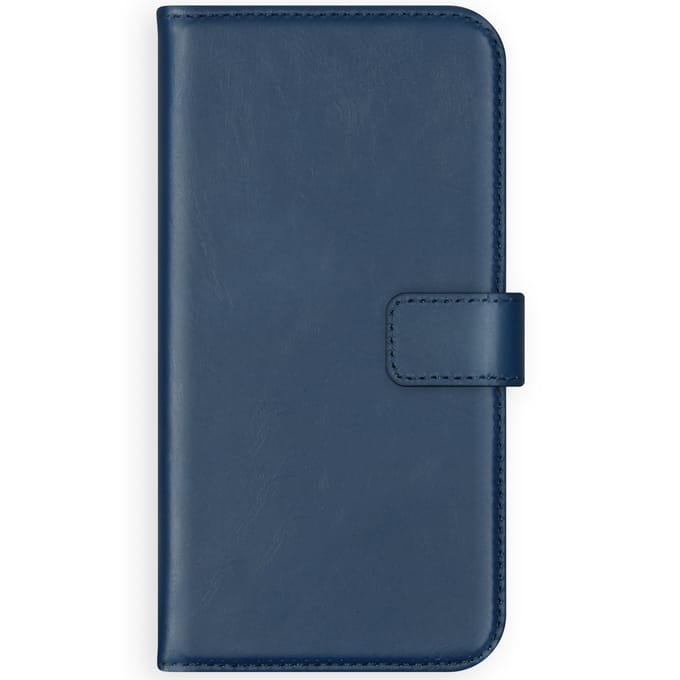 Selencia Hoesje - Geschikt voor Samsung Galaxy A42 - Echt Lederen Bookcase - Blauw
