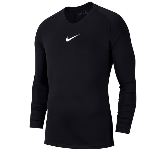 Nike Park First Layer Shirt Lange Mouw Kinderen - Zwart | Maat: 152