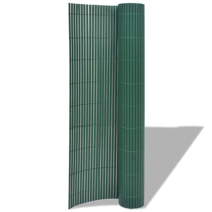 vidaXL - Tuinafscheiding - dubbelzijdig - 90x500 - cm - PVC - groen