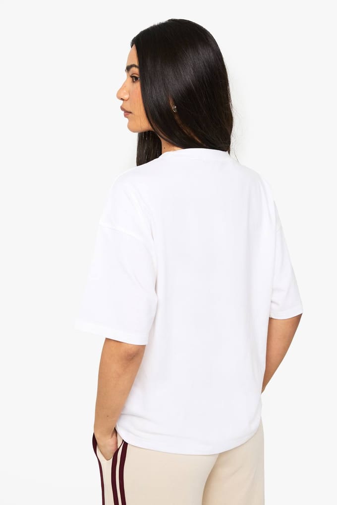 boohoo Dames Gathered Front Twist T-Shirt | White | Maat: 6