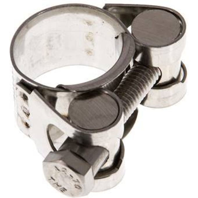 19 - 21 mm Slangklem van Rvs 304 met een 18 mm band - Norma