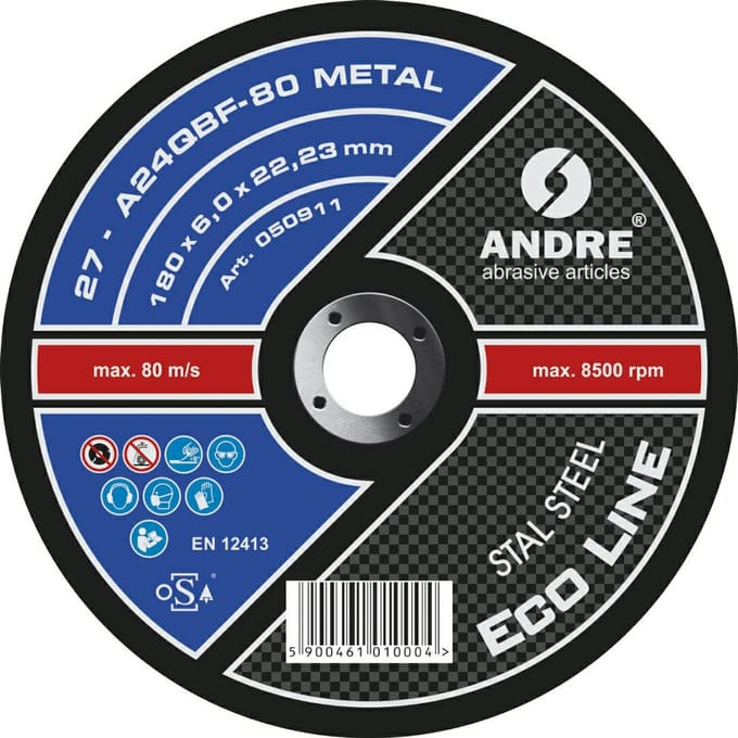 Andre ECO LINE - Metalen Slijpschijf - 180mm - 6,0mm - A24Q