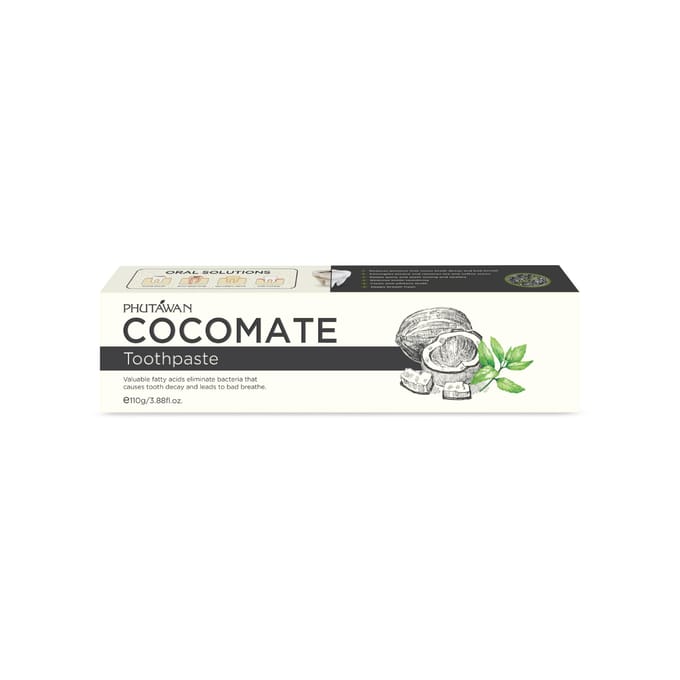 Phutawan Cocomate Natuurlijke Premium Tandpasta, 110 g. 110 g. white