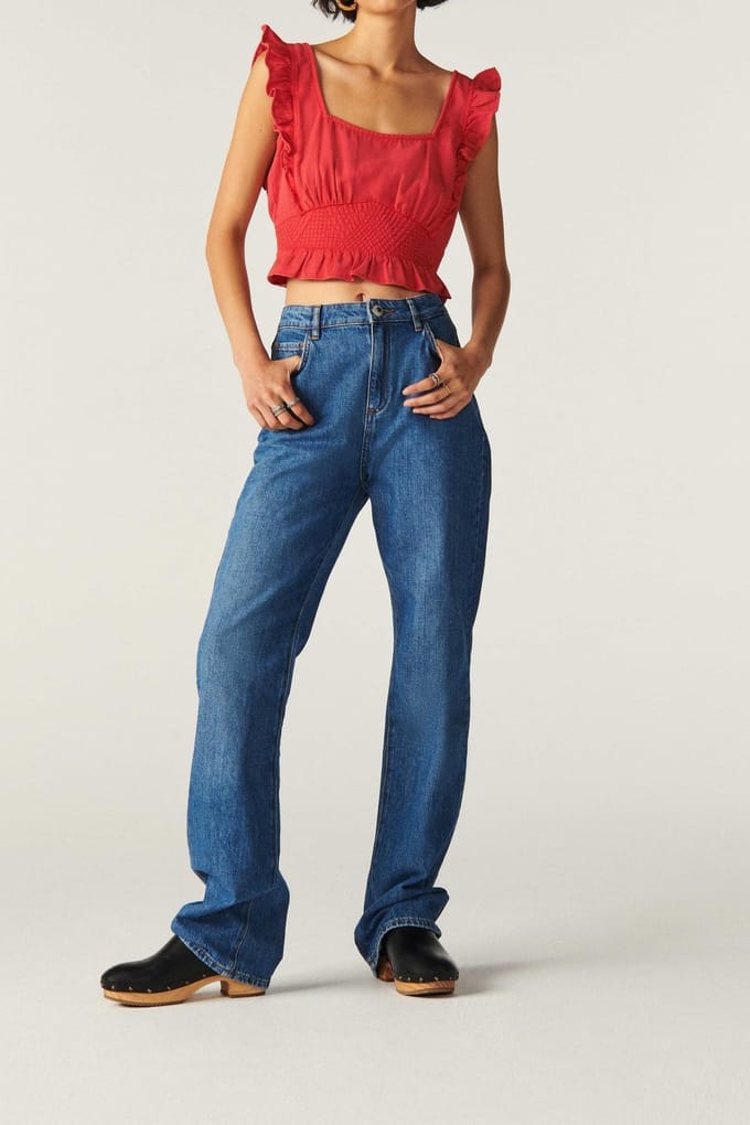 BA&SH Top Yoki Rouge Maat: M | Blouses Outlet | Dames | Rood