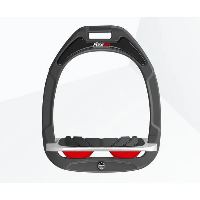 Verstelbare stijgbeugels Grip Antraciet/Grijs/Rood Flex-On Green Composite