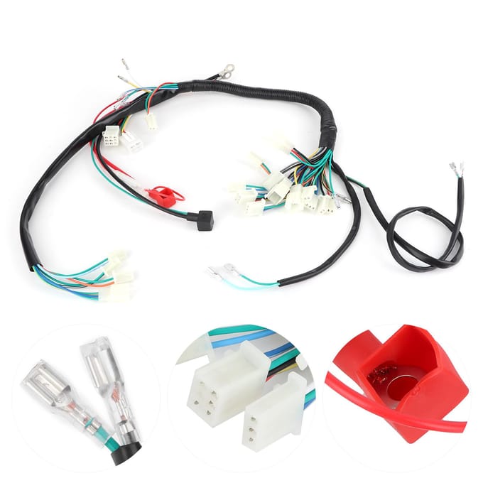 Motor Start Draadboom Kabelboom voor 50cc 110cc 125cc PIT Quad Crossmotor ATV white
