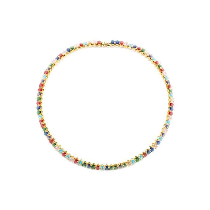 Luxenter ketting met veelkleurige kristal, 18k gouden afwerking - Nex schoon