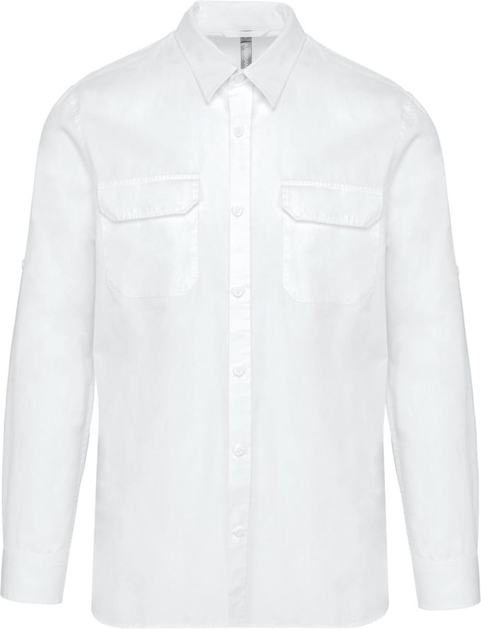 Kariban Overhemd safari lange mouwen K590 - White - M