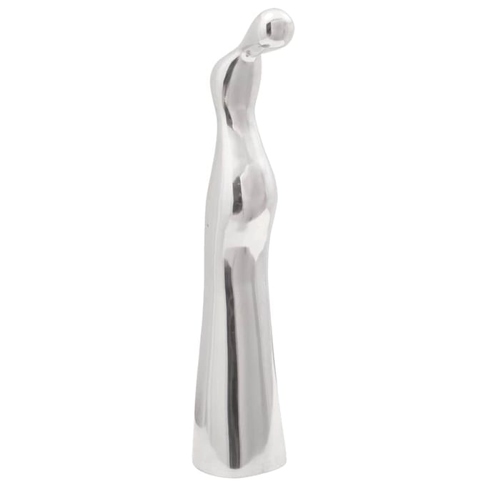 vidaXL - Sculptuur - zilver - 10 - x - 16 - x - 49 - cm - Aluminium