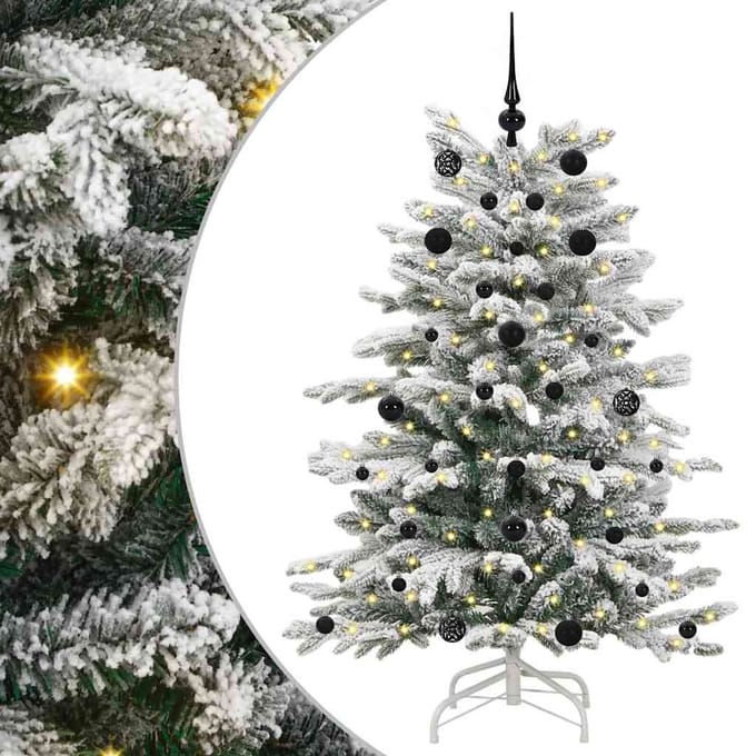 vidaXL - Kunstmatige - Hinged - Kerstboom - Wit - 150 - cm - PE - en - PVC