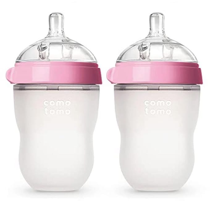Natuurlijke Babyfles 250 ml - Roze (Set van 2)