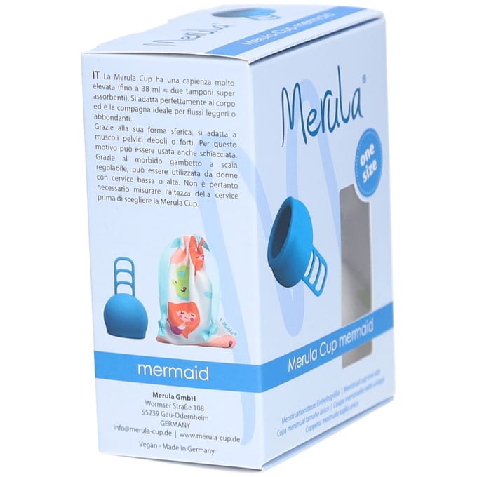 Merula menstruatie cup - mermaid blauw