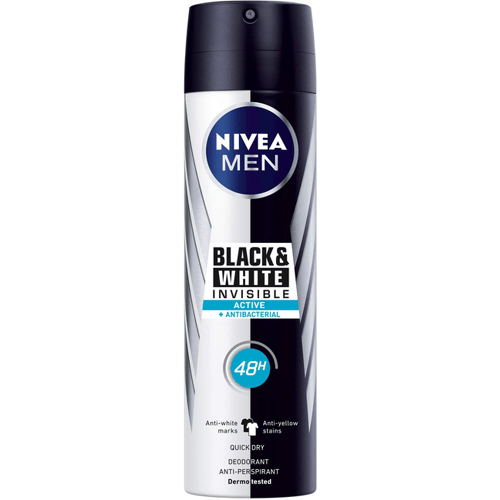 Deodorant Spray Men Black & White Active Nivea (200 ml)