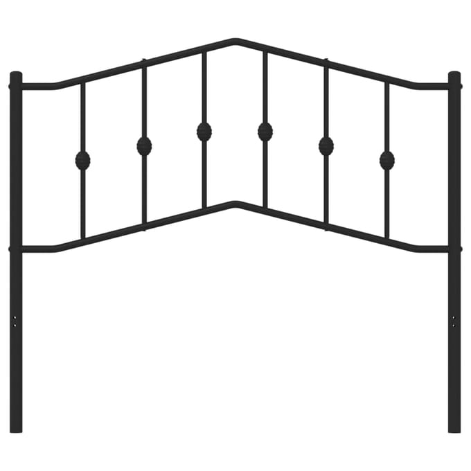 vidaXL - Vervangend - hoofdbord - 107 - cm - metaal - zwart