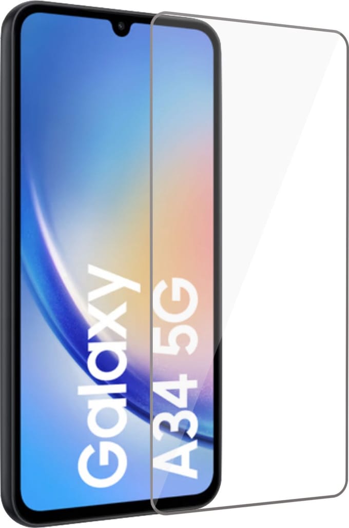 Geschikt voor Samsung A34 Screenprotector - Geschikt voor Samsung A34 Beschermglas Screen Protector 9H Glas