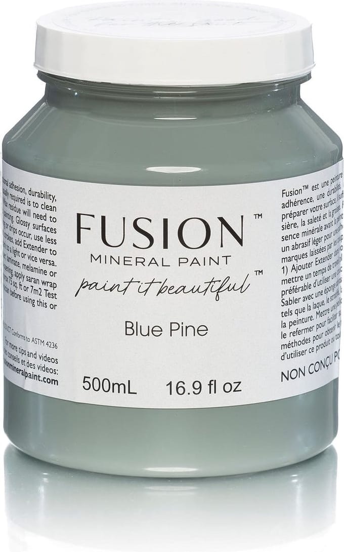 Fusion mineral paint - acrylverf - meubel verf - blauw grijs - blue pine - 500 ml
