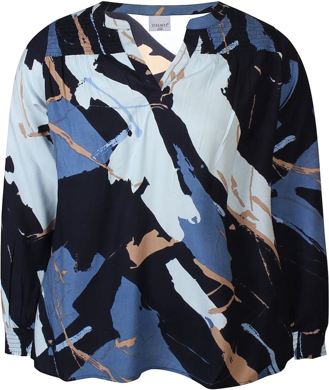 Zhenzi Anity 1205-Blouse L/S Sky Maat M 46/48