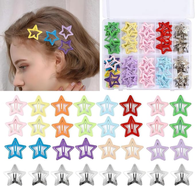 SolidKeus - 55 Stuks Haaraccessoires met Sterren voor Feestjes