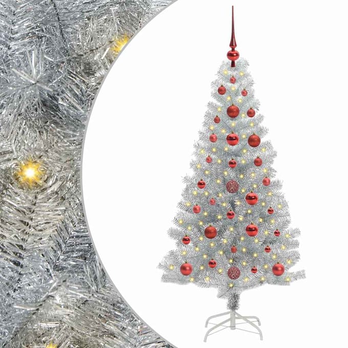 vidaXL - Kerstboom - Zilver - 120 - cm - PET