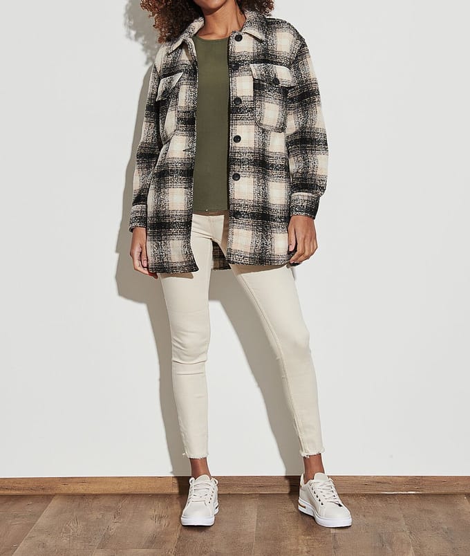 Only & Sons NOOS Shacket Jas geruit knoopband - Maat S