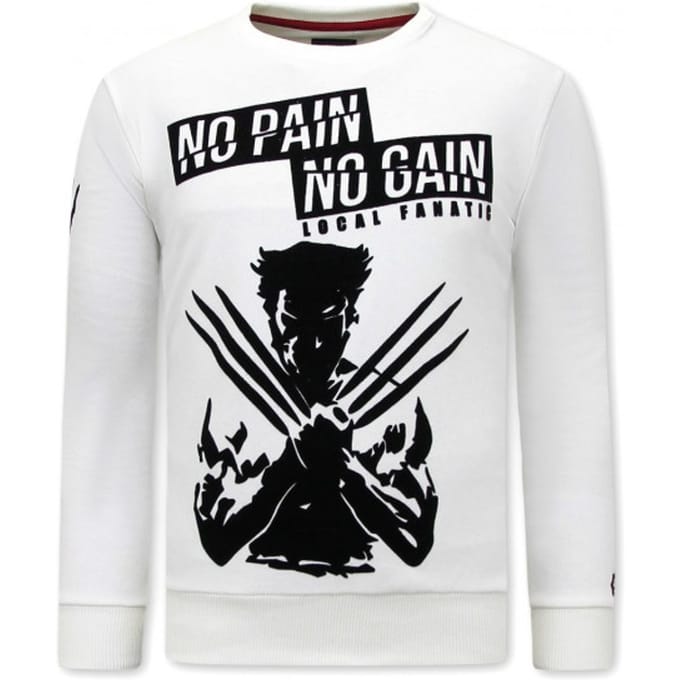 Heren Sweater met Print - Wolverine - Beige