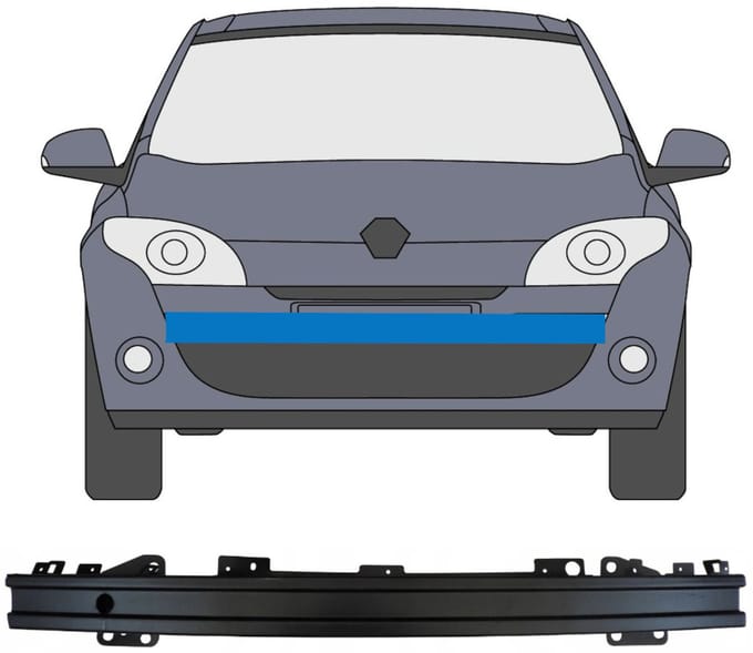 Versterking voorbumper / balk voor Renault Megane III 2008-2016