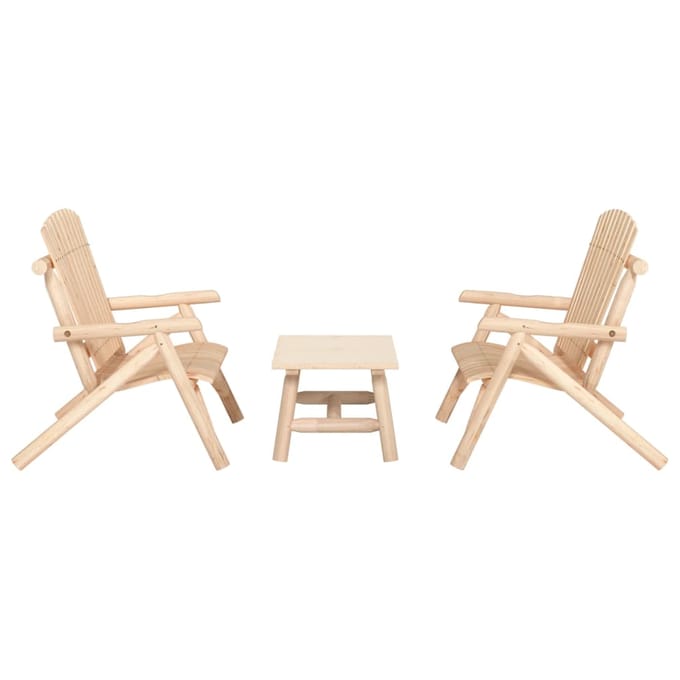 vidaXL - 3-delige - Loungeset - massief - vurenhout