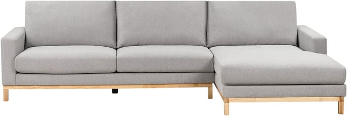 SIGGARD - Hoekbank - Grijs - Linkszijdig - Polyester