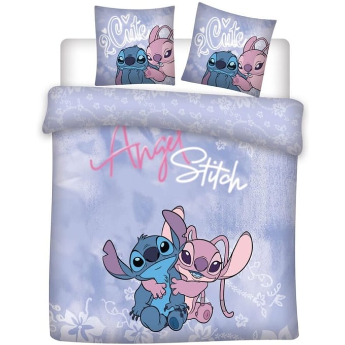 Disney Lilo & Stitch Dekbedovertrek 2 Cute- Lits Jumeaux - 240 x 220 cm - Polykatoen