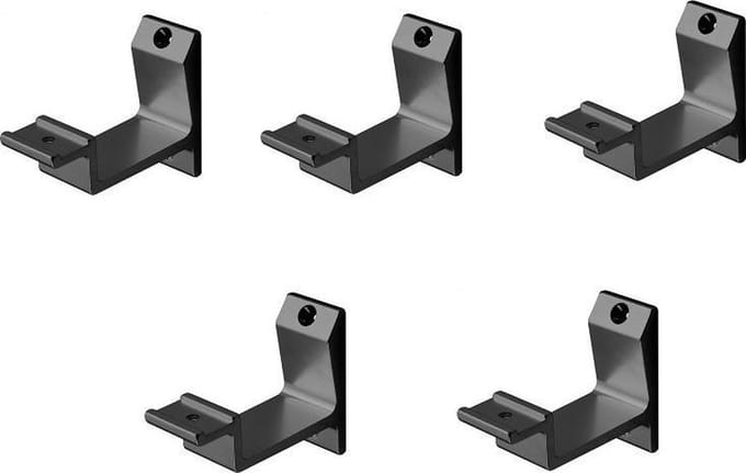 Leuninghouder zwart - Opschroef - Vlak zadel  Hermeta - 3540-18 - 5 stuks