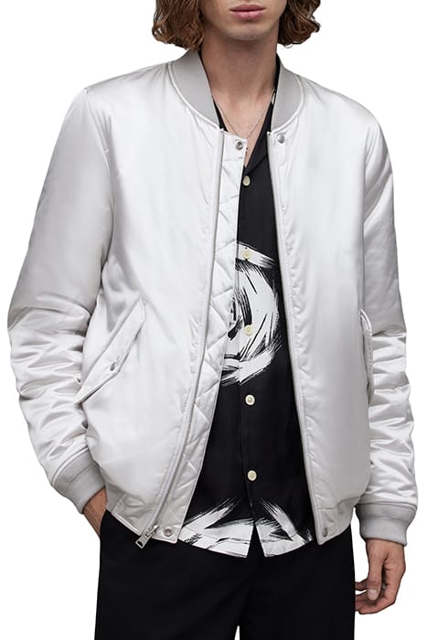 AllSaints Eris Rev Bomber Silver/black Taglia: XXL | Bomber Outlet | Uomo | Grigio